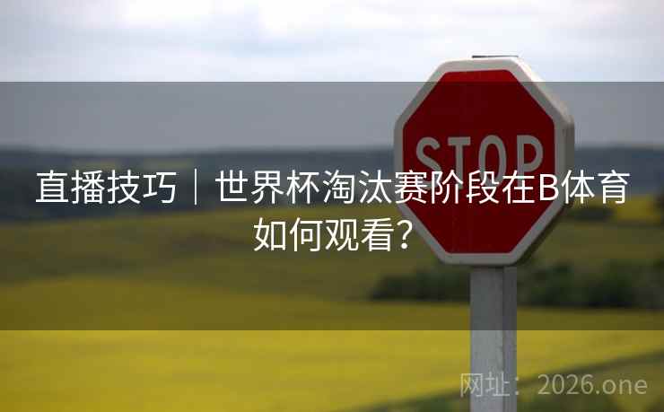 直播技巧｜世界杯淘汰赛阶段在B体育如何观看？