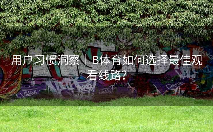 用户习惯洞察|B体育如何选择最佳观看线路? 用户习惯洞察|B体育如何选择最佳观看线路?